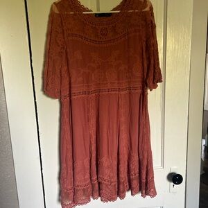 Rust Lace Dress